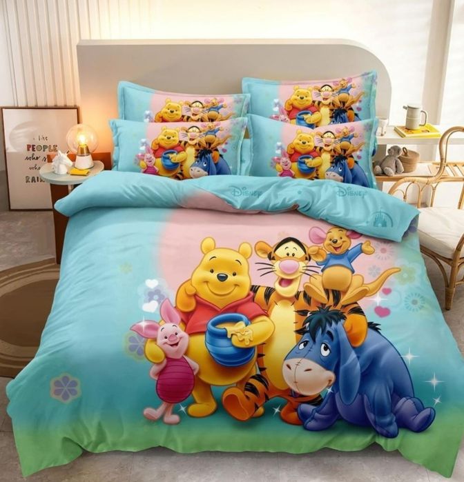 Lenjerie de pat pentru copii finet Premium Stitch Winnie the Pooh Elsa