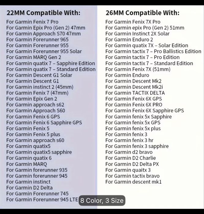 Силиконовый ремешок для часов гармин 22 мм