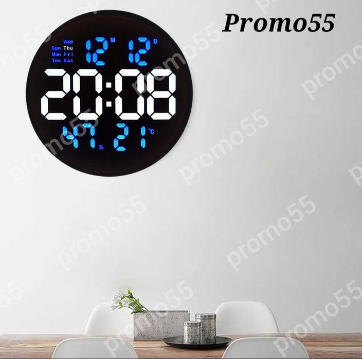 Електронен Часовник Настолен  Стенен с Дистанционно и Мемория