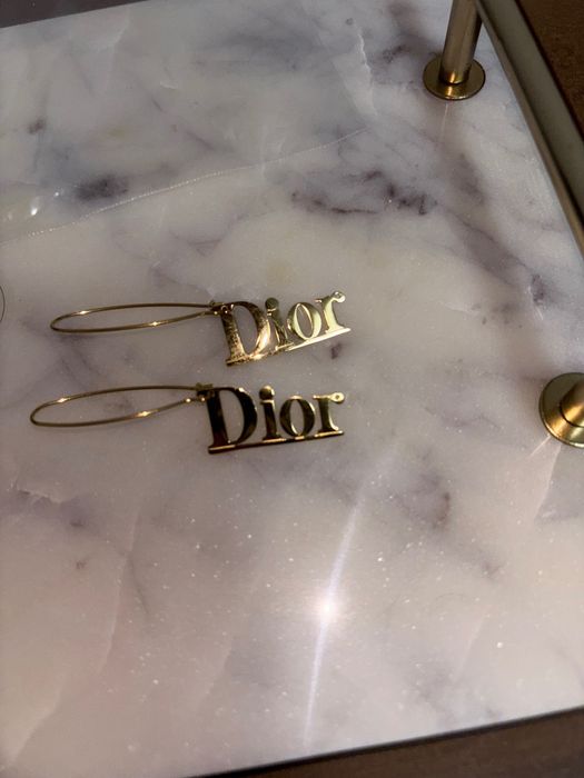 Cercei logo Dior noi