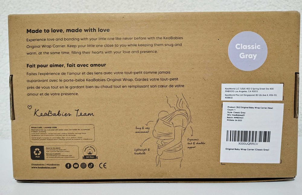 Baby wrap carrier-marsupiu copil KeaBabies