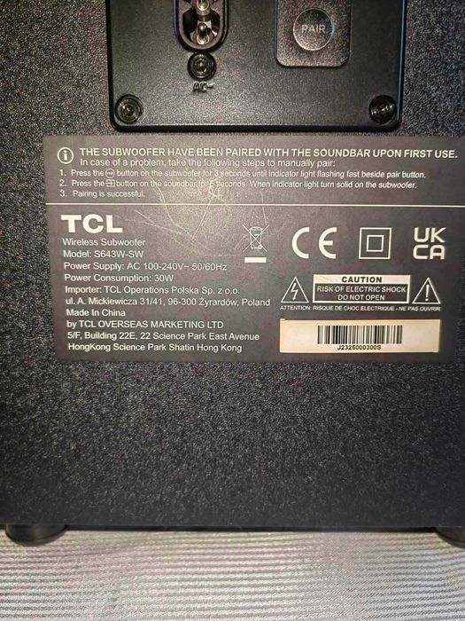 Саундбар TCL S643W 3.1