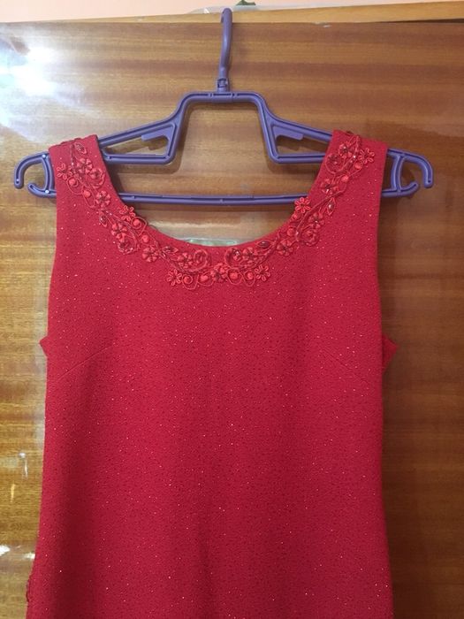 Rochie roșie lunga nunta elegantă de ocazie