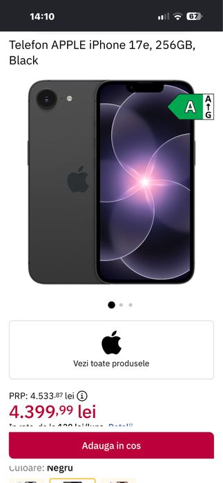 Iphone 17 e 256 sigilat !