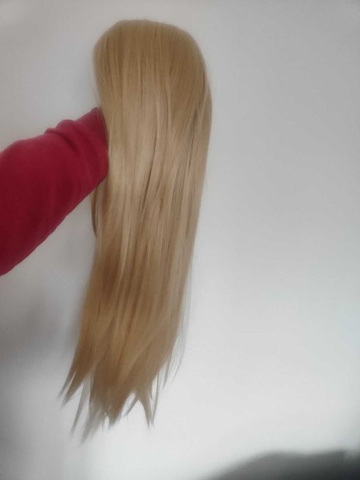 Руса перука, без бретон, нова. Дълга 70см