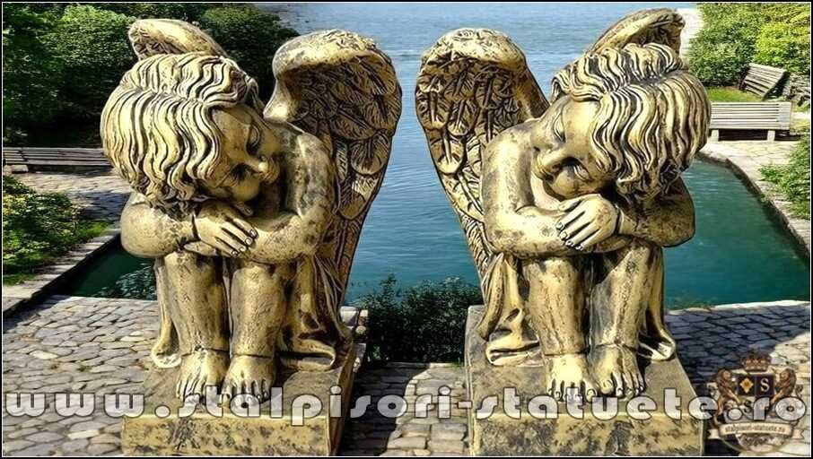 Set îngerași adormiți, auriu antichizat, model S76.