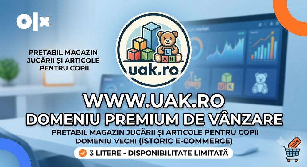 Domeniu Premium 3 Litere: UAK.ro (Fost magazin jucării)