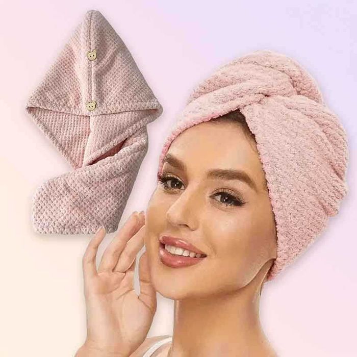 Кърпа с качулка за коса 65 × 25 см