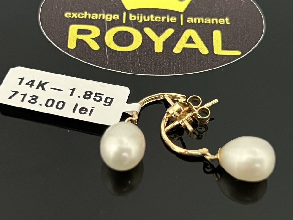 Bijuteria Royal CB : Cercei dama aur 14K  1,85 grame