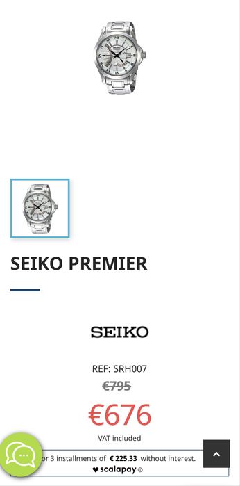 Seiko Premier Kinetic Direct Drive SRH007