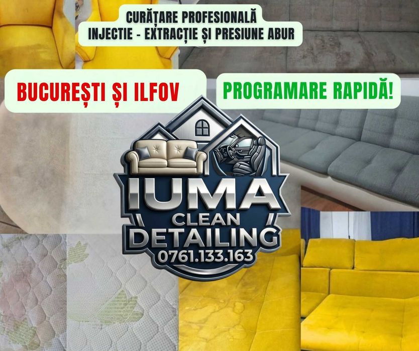 Curatare Profesionala Tapiterii Canapele,Saltele, Scaune Auto, Mochete, Fotolii și Covoare la domiciliu - Programare rapidă -  Ozonificare Gratuita!