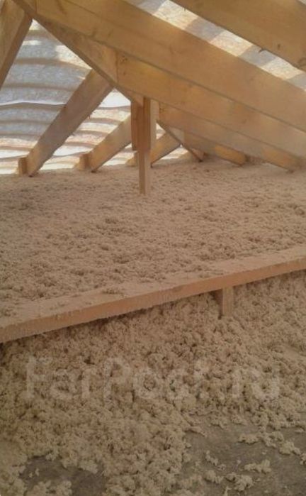Утепления крыши эковата