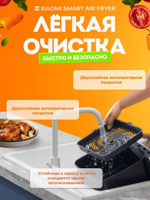 Умный аэрогриль Xiaomi Smart Air Fryer, версия Global, 6.5 л белый