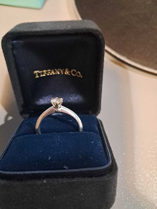 Inel platina cu diamant 0,26 tiffany & co