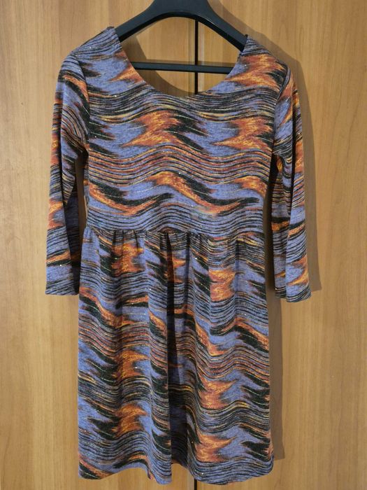 Rochie eleganta cu model abstract, marime 42, ADROM FASHION