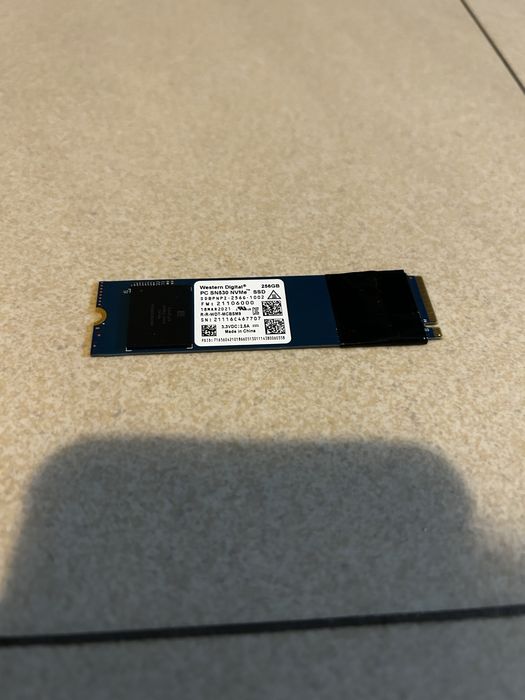NVme ssd 256gb western digital