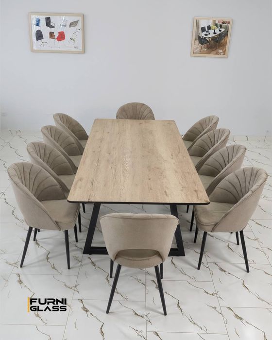 Stol stullar metal nerjaveka, loft mebellar nalichida bor