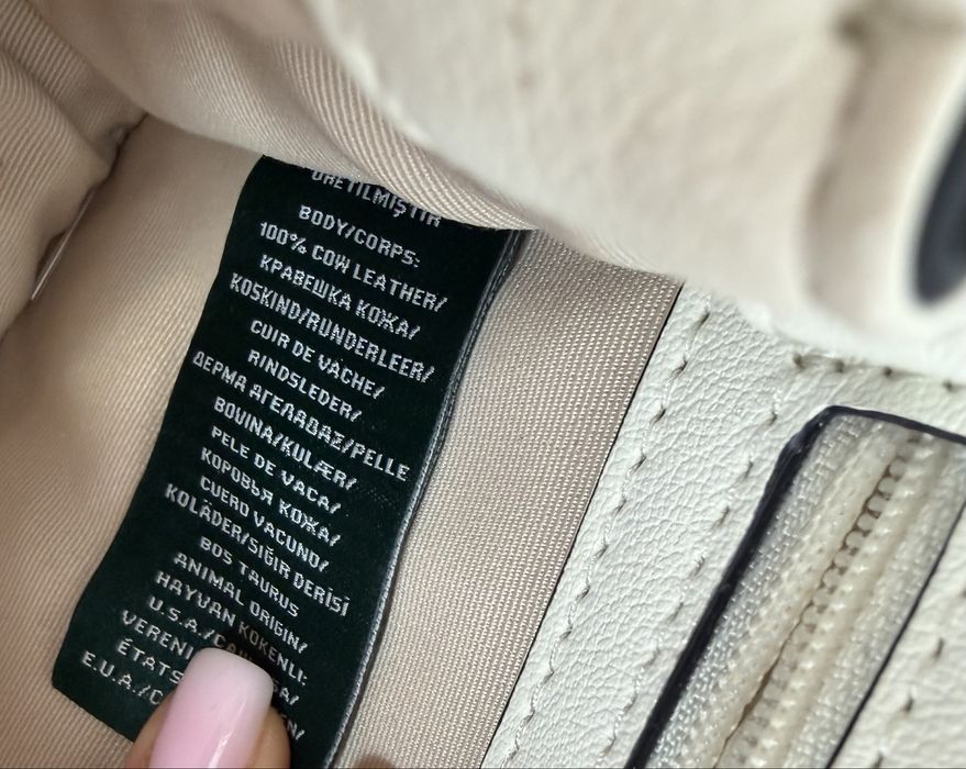 Оригинална чанта Lauren Ralph Lauren Madison Scarf – Естествена кожа