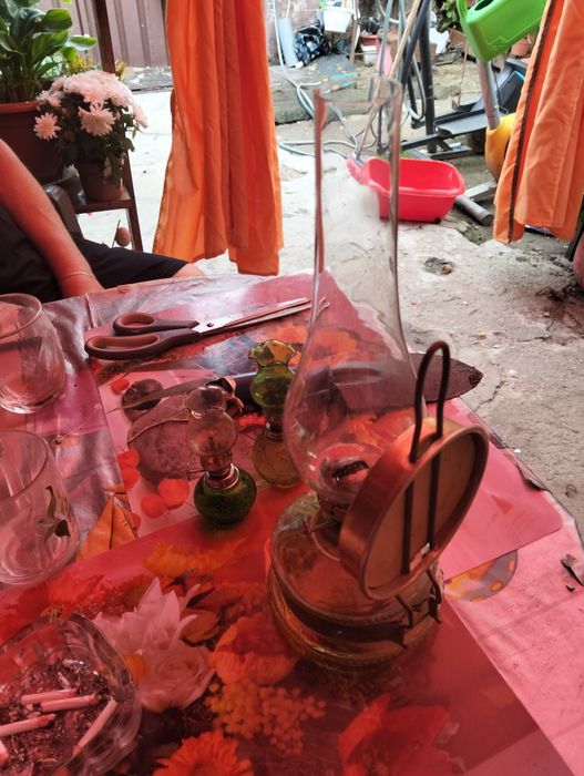 Lampă pe gaz cu oglinda