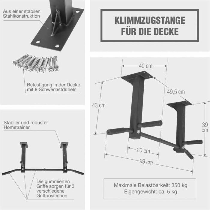 Bara Tractiuni Albă - Montare Tavan