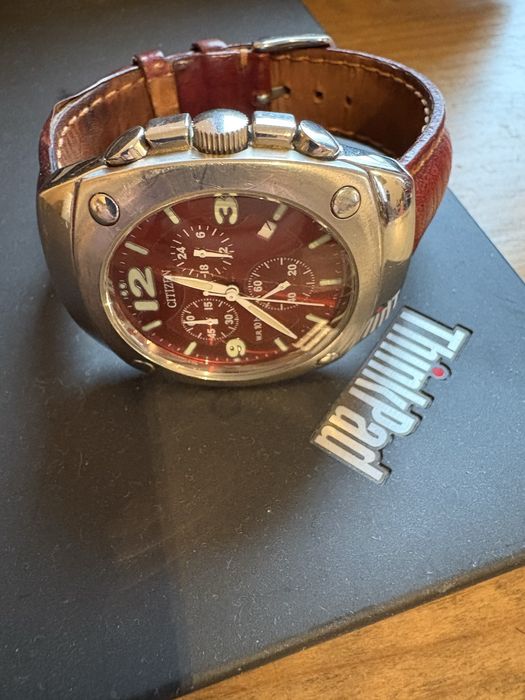 Citizen Chronograph – Red Dial (Early 2000s)