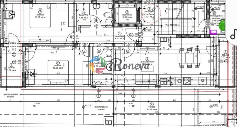 3-стаен в Варна-Идеален център площ 153 цена 476600