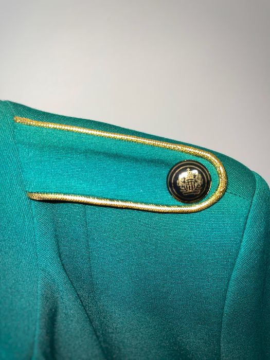 Costum damă verde, sacou 36 + pantaloni 38