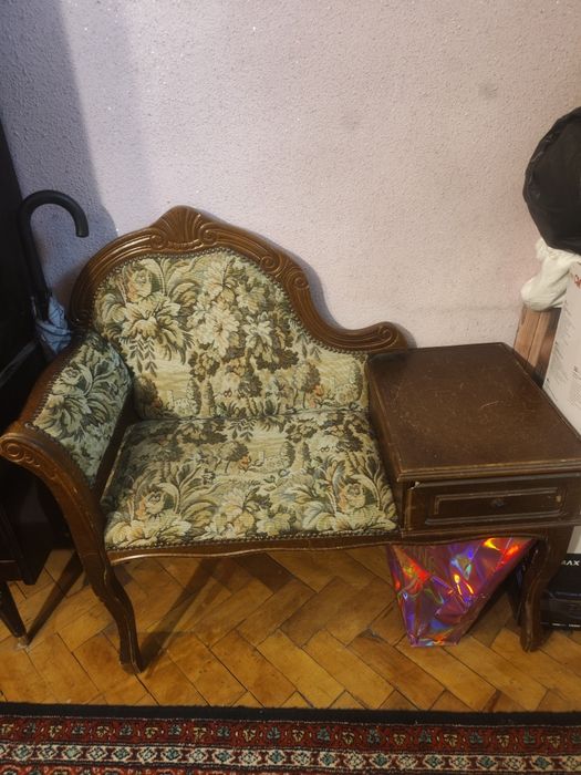 Măsuța banca telefon vintage