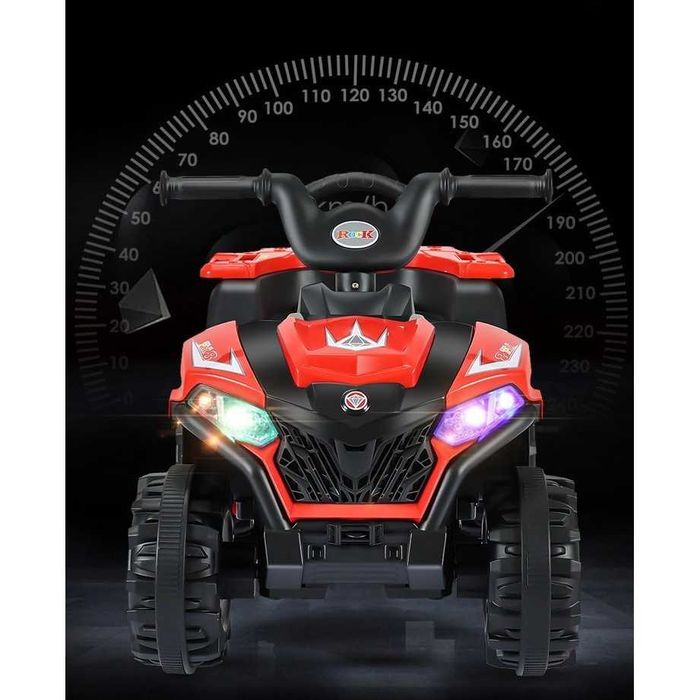 ATV pentru copii cu Acumulator, Sistem Anti-Rasturnare, Sistem de Lumini si Sunet, 2-5 Ani, 70 x 43 x 48 cm, Rosu