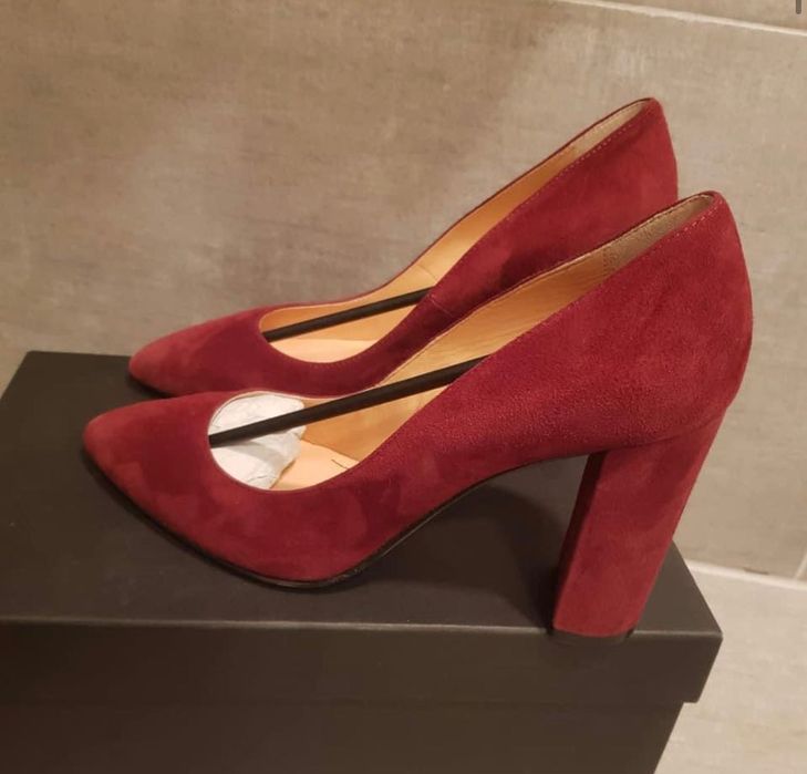 Musette pantofi piele burgundy stare perfecta