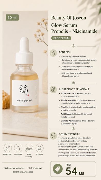 Glow serum Propolis+Niacinamide K-beauty