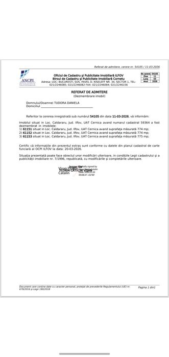 OCAZIE teren intravilan