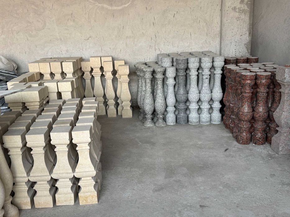 Травертин,Гранит ва мрамордан балясина перила