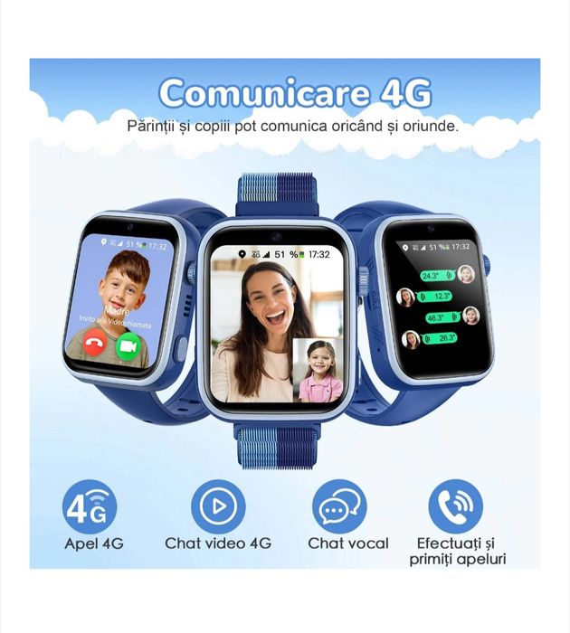 Ceas smartwatch copii 4G GPS FOSMET