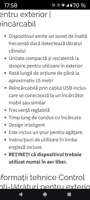 Dispozitiv anti lătrat Ollipet