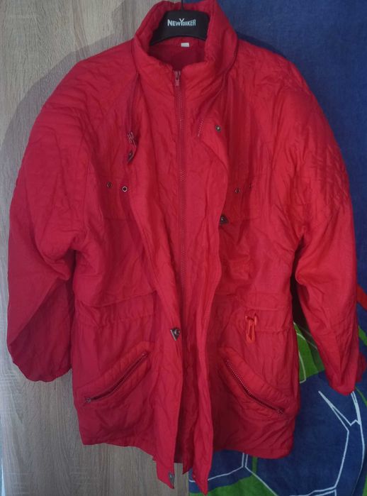 Geaca de ski rosie femei vintage IVALO by AD marimea M aproape noua