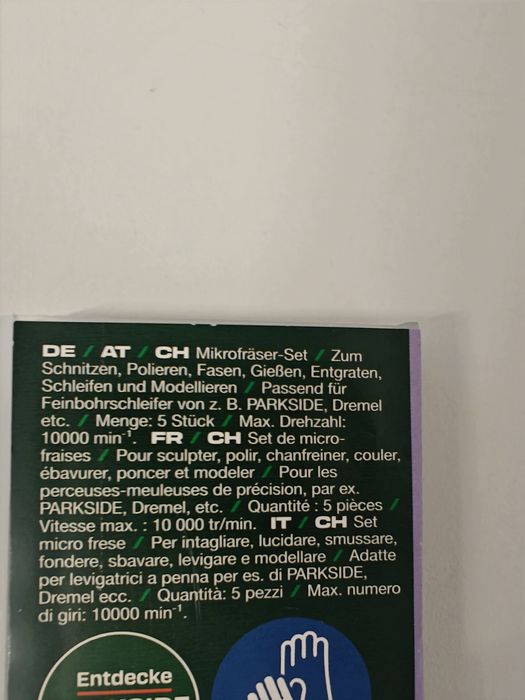 Set 5 microfreze PARKSIDE, pentru cioplire, lustruire, tesire, turnare