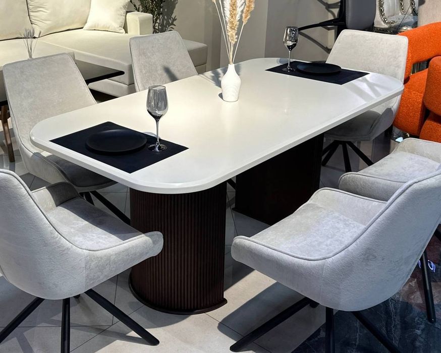 Столы на реечных тумбах (раскладные и цельные)