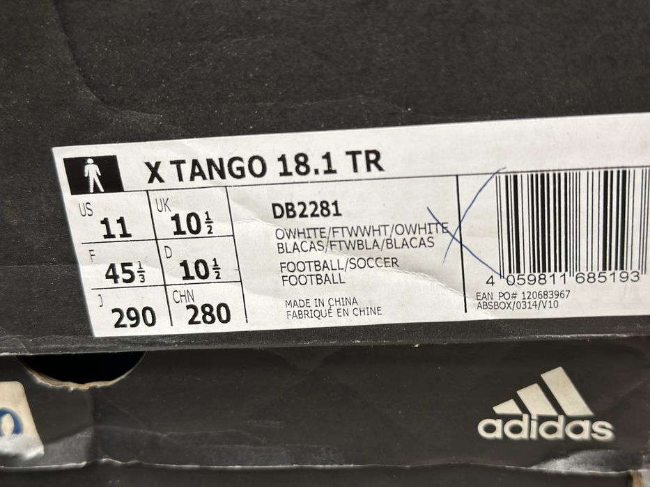 adidas x tango 18.1 trainer boost spectral mode - off white