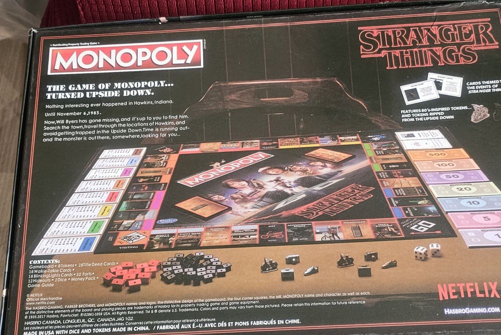 Настольная игра  игра на английском, Монополия Stranger things