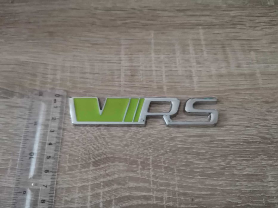Skoda VRS Шкода ВРС надпис отровно зелено със сребристо