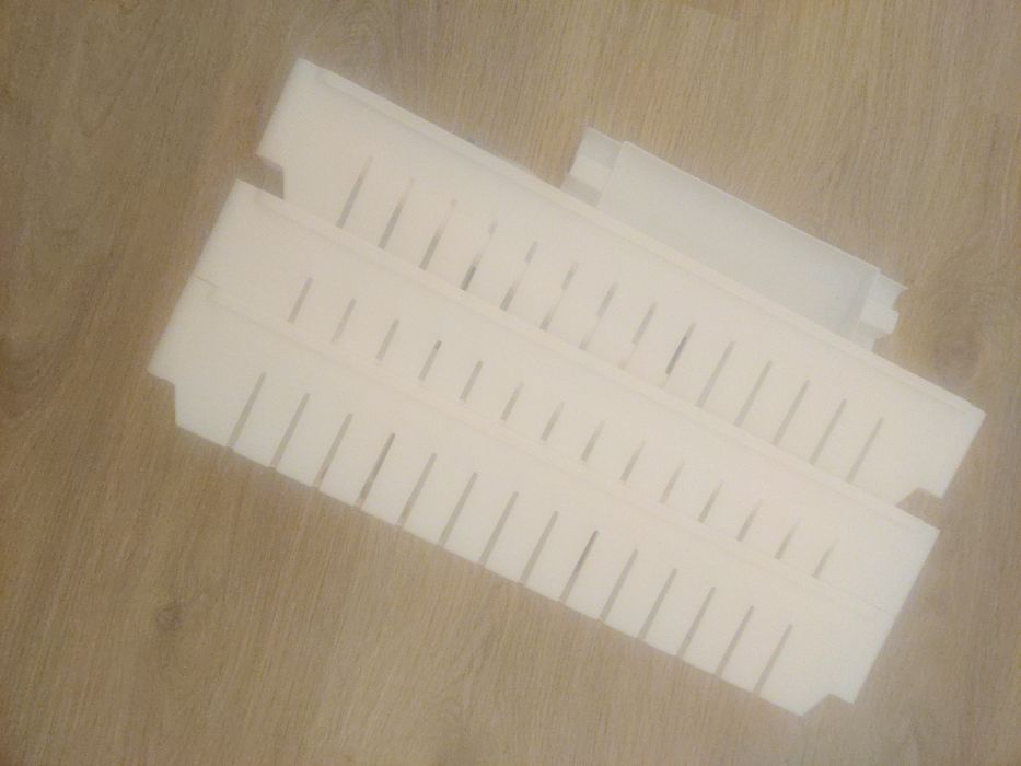 Set divizoare sertare / organizatoare rafturi ALBE plastic