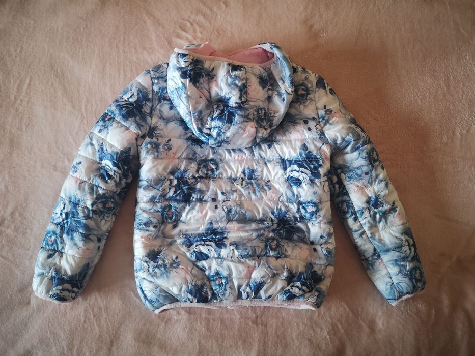 Детско лилаво кожено яке и шушляково 7-8 г. пролет-есен