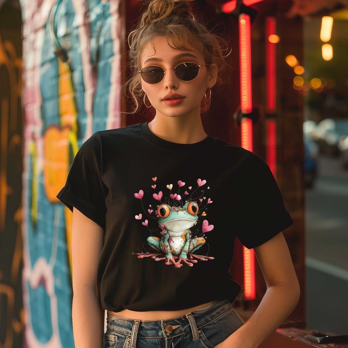 Тениски със забавни жаби