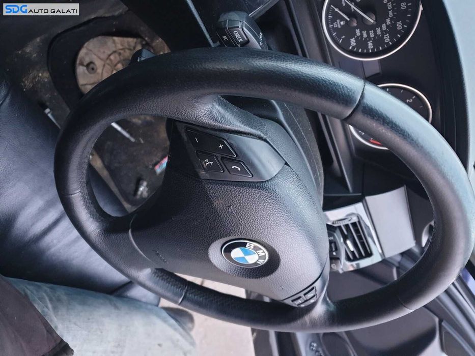 Volan Piele 3 Spite FARA Airbag BMW Seria 5 E60 E61 LCI FL Facelift 2007 - 2010 [C7177]