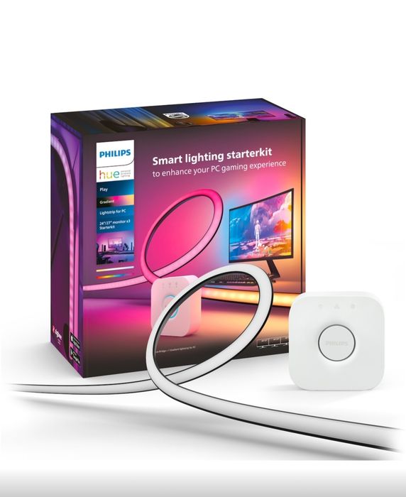 Banda led monitoare Philips hue plus Bridge