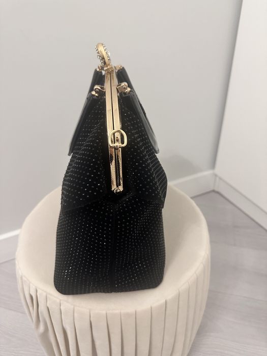 Сумка черная бархат