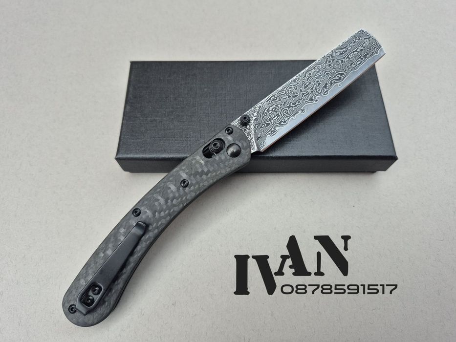 Сгъваем нож-Дамаска стомана 67слоя ,сърцевина VG10 ,карбонова дръжка