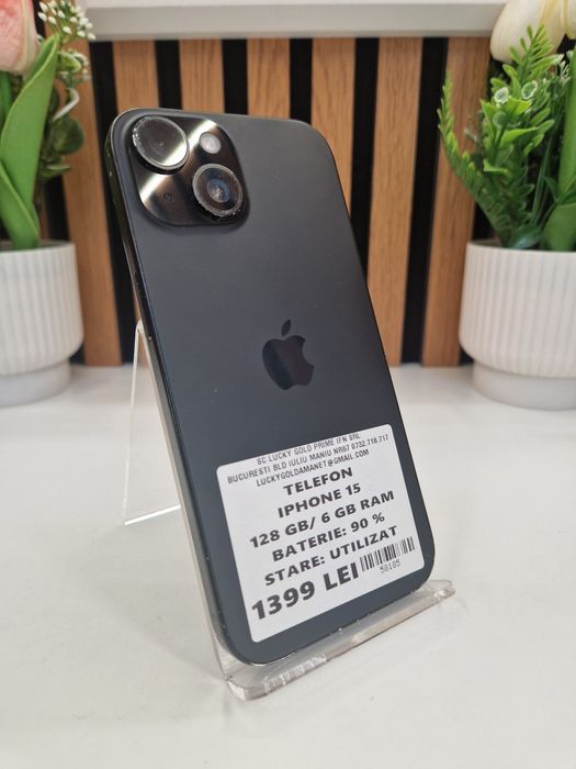 Iphone 15 128GB / 6GB RAM 90% Baterie Garantie!#58185