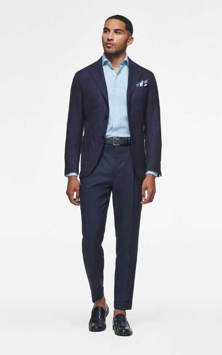 Sacou blazer slim 48 M de lux Club Of Gents lana respirabila navy